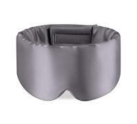 OLESILK Sleep Mask, 100% Natural Mulberry Silk Eye Mask for Women and Men with Adjustable Strap, Large in Size, Blindfold for All Night Sleep, Charcoal