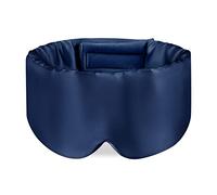 OLESILK Sleep Mask, 100% Natural Mulberry Silk Eye Mask for Women and Men with Adjustable Strap, Large in Size, Blindfold for All Night Sleep, Navy