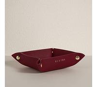 OLETHA Aesthetic Small Decorative Tray, Foldable Multifunction Tray, Travel Collecting Tray, Red