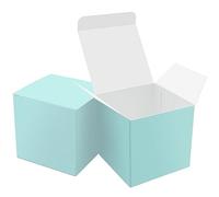 Oletx 25 Pcs Blue Paper Gift Boxes, Small Candy Boxes Bulk, 3x3x3 inch Gift Box with Lids, Goodie Treat Boxes for Party Favors, Birthday Gifts, Wedding Gifts