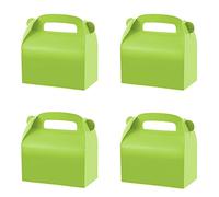 Oletx 30-Pack Green Party Favor Treat Boxes, Goodie Gable Paper Gift Boxes with Handles. Perfect for Gardening/Green Thumbs Party Decoration Supplies and St Patricks Day Gift Giving