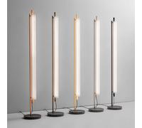 OLEV LED floor lamp TRISEL, earth brown, metal, 2,700 K, dimmable