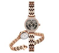 OLEVS Gold Watch for Women: Waterproof Bracelet, Luxury Diamond Design, Analog Quartz Movement, Black Gold, 30m Water Resistant, Unisex-Adult, Women, Watch