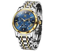 OLEVS Men Watch Chronograph Stainless Steel Quartz Business Dress Luminous Waterproof Multi-Function Men Wrist Watch