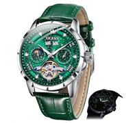 OLEVS Men's Automatic Watch Skeleton Diamond Starry Sky Waterproof Luminous