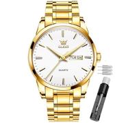 OLEVS Men's Casual Analog Quartz Watch, Large Face Minimalist Luxury Stainless Steel Watches, Men Luxury Luminous Waterproof Easy to Read Date, Dress