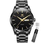 OLEVS Men's Casual Analog Quartz Watch, Large Face Minimalist Luxury Stainless Steel Watches, Men Luxury Luminous Waterproof Easy to Read Date, Dress
