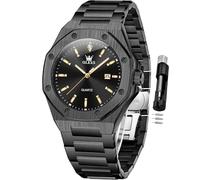 OLEVS Watch for Men Business Diamond Easy Read Men's Wristwatches Analog Luxury Date Stainless Steel Waterproof Luminous Dress Mens Watches, 3613 Black, 3613-black, men watch