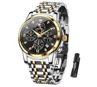 OLEVS Watch Men, Stainless Steel Waterproof Men's Dress Watch, Classics Large Face Dial with Date Relojes para Hombres, Business Luxury Watches for Men, Fashion Men's Analog Wrist Watches, G3655