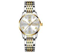 OLEVS Watches for Women Diamond Luxury Waterproof Stainless Steel Day Date Dainty Analog Quartz Womens Watches for Small Wrists A Thoughtful Gift for Mother's Day,Birthdays or Anniversaries, Silver