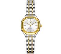 OLEVS Watches for Women Luxury Square Face Analog Quartz Diamond Dress Womens Watch Dainty Two Tone Stainless Steel Small Wrists Metal Band Ladies Watch Elegant Waterproof Watches for Women