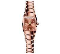 OLEVS Watches for Women Small Face Rose Red Tungsten Steel Ultra Slim Bracelet Luxury Diamond Analogue Quartz Dress Ladies Watches Classic Elegant Square Waterproof Vintage Women’s Wristwatch