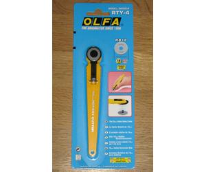 OLFA 18mm Rotary Hobby Cutter RTY-4 Sewing Craft cuts Fabric Paper - NEW