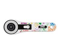 OLFA 45mm Straight Handle Rotary Cutter, Blooming Garden