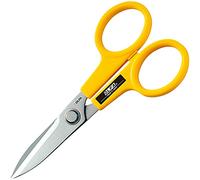 Olfa L-shaped Ambidextrous Yellow Scissors, 6.79 x 3.25 inches, Stainless Steel Blade