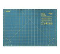 Olfa Plastic Folded Cutting Mat-12-Inch x 17-Inch | Triple-layer heat-welded, self-healing, folds for portability - On-the-go quilting projects - Quilters and Crafters