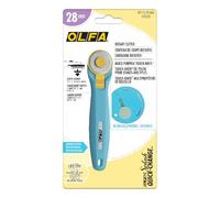 OLFA Rotary Cutter Craft Set - 28mm RTY-1C/TK-4/AQA Combo Pack Quick-Change with Touch Knife, Aqua