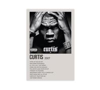 OLFCESPP 50 Cent Curtis Album Poster Canvas Poster Wall Art Decor Print Picture Paintings for Living Room Bedroom Decoration 12x18inch(30x45cm)