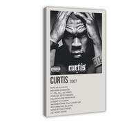 OLFCESPP 50 Cent Curtis Album Poster Canvas Poster Wall Art Decor Print Picture Paintings for Living Room Bedroom Decoration 08x12inch(20x30cm)