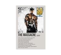 OLFCESPP 50 Cent The Massacre Album Poster Canvas Poster Wall Art Decor Print Picture Paintings for Living Room Bedroom Decoration 16x24inch(40x60cm)