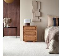 Olga - Three-drawer solid acacia bedside cabinet Natural