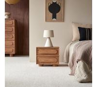 Olga - Two-drawer solid acacia bedside cabinet Natural