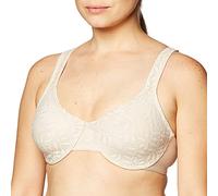 Olga Women's Sheer Leaves Minimizer Bra - Beige - 36C