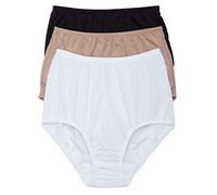 Olga Women's Without A Stitch 3 Pack Brief, Black/Toasted Almond/White, XL