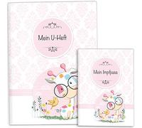 OLGS Examination Book and Vaccination Certificate Cover Set, Pink Little Lady, Examination Book Cover, Protective Cover (Examination Book Set without Personalisation, Giraffe)