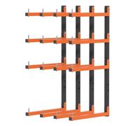 Olgsibb Lumber Storage Rack,Upgrade Folding Lumber Rack Wall Mount, Heavy Duty Metal 8 Level 32 Inch Wood Storage Rack for Garage Storage Organization