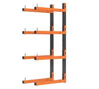 Olgsibb Lumber Storage Rack Wall Mount, Metal 4-Level Wood Storage Rack