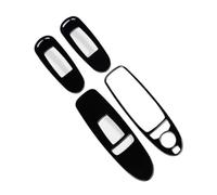OLHJLMT Car Interior Wrap Compatibie for Infiniti Q50 Q50L QX60 Door Window Glass Lift Button Knob Decorative Cover Sticker Trim(Black)