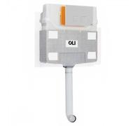 OLI 120 Plus Mechanical Mid Height Concealed Cistern and Basal Dual Flush Plate with Square Push Buttons | White | ABS | 500mm x 425mm x 126mm