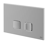 OLI Basal Flush Plate with Square Push Buttons | Satin Chrome | Plastic | 230mm