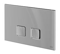 OLI Basal Polished Flush Plate with Square Push Buttons | Chrome | Plastic | 230mm