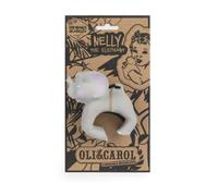 Oli & Carol - Natural Rubber Baby Teether and Bath Toy, Nelly The Elephant, 9 cm