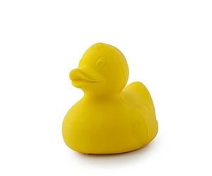 Oli & Carol - Natural Rubber Bath Toy, Elvis The Duck, Yellow, 8 cm