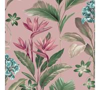 Oliana Floral Wallpaper Belgravia Baby Pink One Size