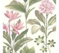 Oliana Floral Wallpaper Belgravia Pale Green One Size