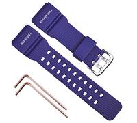OliBoPo Natural Resin Replacement Watch Strap for Casio Mens G-Shock Master of G Mudmaster Twin Sensor Sports Watch GG-1000/GWG-100/GSG-100 (Blue)