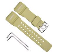 OliBoPo Natural Resin Replacement Watch Strap for Casio Mens G-Shock Master of G Mudmaster Twin Sensor Sports Watch GG-1000/GWG-100/GSG-100 (Beige)