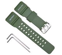 OliBoPo Natural Resin Replacement Watch Strap for Casio Mens G-Shock Master of G Mudmaster Twin Sensor Sports Watch GG-1000/GWG-100/GSG-100 (Green)