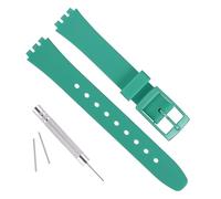 OliBoPo Replacement 12mm Waterproof Silicone Rubber Watch Strap Watch Band for Swatch (Green)
