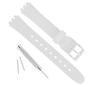 OliBoPo Replacement 12mm Waterproof Silicone Rubber Watch Strap Watch Band for Swatch (Translucence)