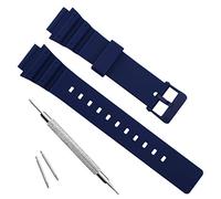 OliBoPo Waterproof Natural Resin Replacement Watch Band for Women's Casio MRW-200H (Navy Blue)