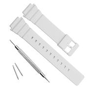 OliBoPo Waterproof Natural Resin Replacement Watch Band for Women's Casio MRW-200H (White)