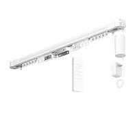 Olide DIY Wifi Smart Automatic Curtain Motor Track System,Compact Automatic curtains motor，Compatible with Google Home, Alexa and Tuya Smart Mobile APP，length can be customized (3.2M Track)