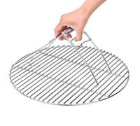OLIGAI Stainless Steel Grill Grate 15.5" for Medium Big Green Egg with Grate Lifter Tool Set, Heavy Duty Round Wire Cooking Grate Replacement, Grill Gripper for Kitchen, Outdoor, and Various Grilles