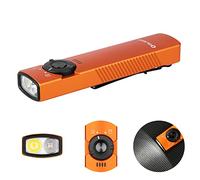 OLIGHT Arkfeld UV 1000 Lumens Rechargeable EDC Torch with UV LED and White Light,Anti-Slip Grip,Super-Thin Build Flat with Two-Way Pocket Clip for Outdoors, Emergency, Work (Orange,CW: 5700~6700K)