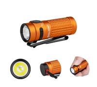 OLIGHT Baton 4 LED Small Torch Rechargeable up to 1300 Lumens, 170 m Light Range, Super Bright Mini Torch with 6 Modes, 30 Days Running Time, Strong Flashlight, IPX8 for Everyday Use, Orange